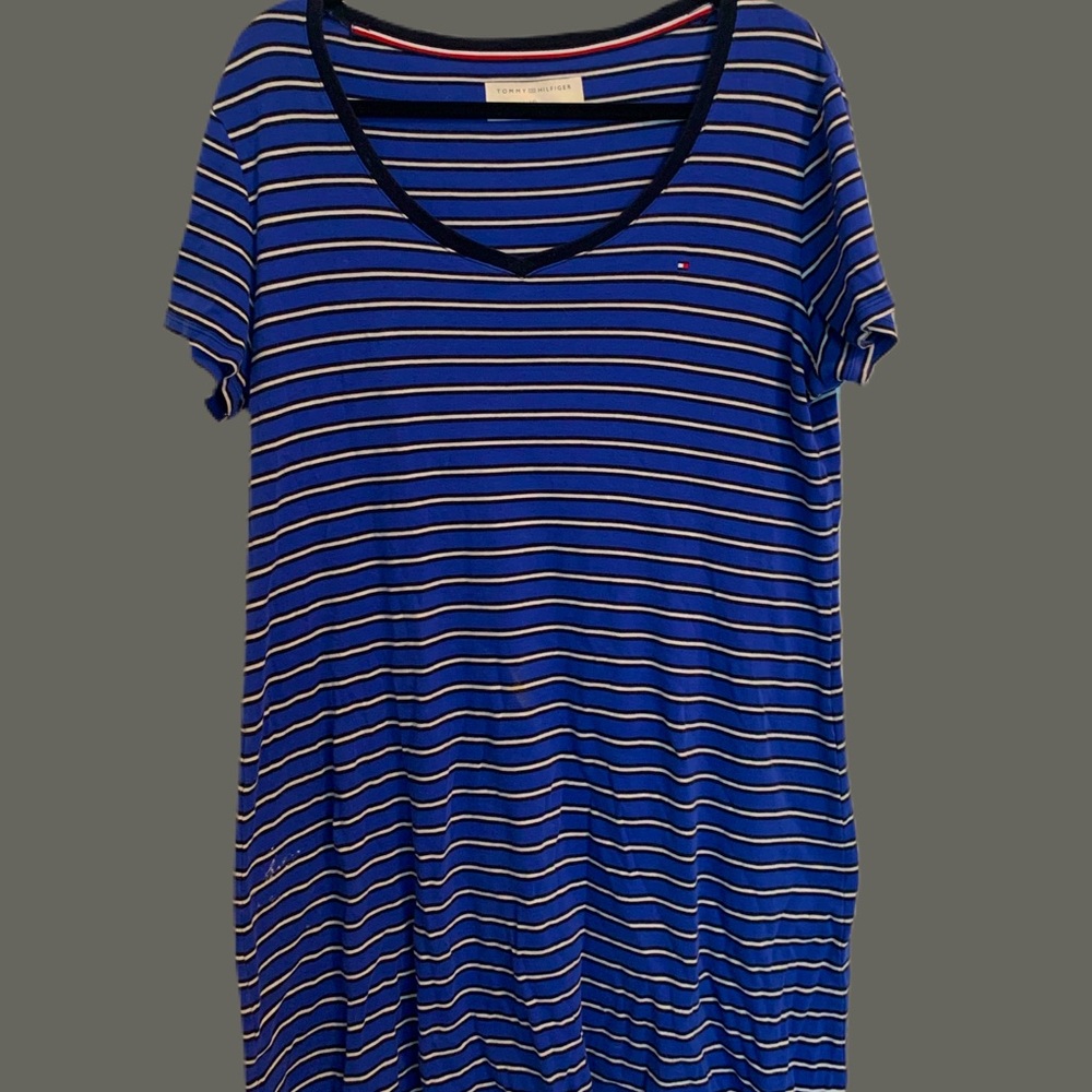 tommy hilfiger blue striped dress